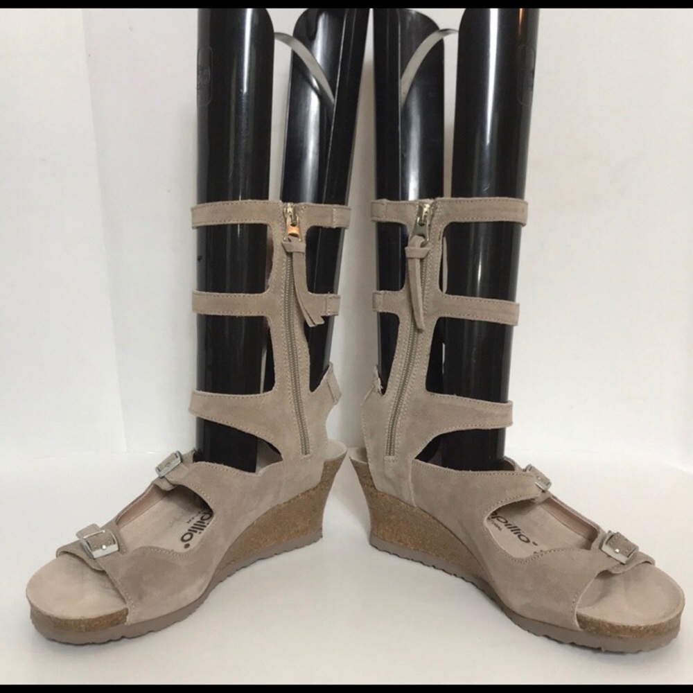 Birkenstock Papillio Taupe Suede Gladiator Sandals - Picture 5 of 16